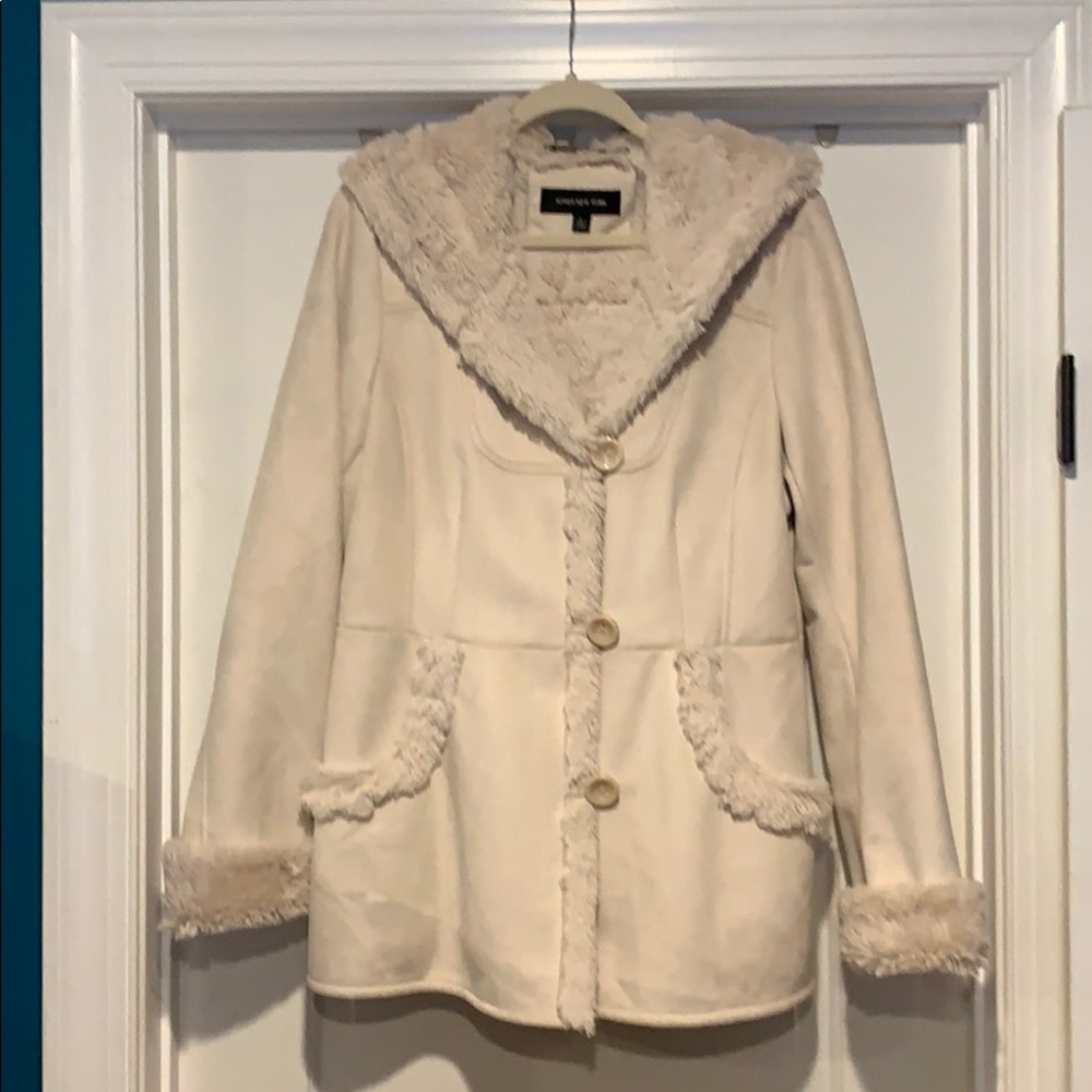 Faux suede coat